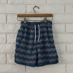 George Above The Knee Americana Mens Star Patterned Swim Trunks Sz S (28-30)